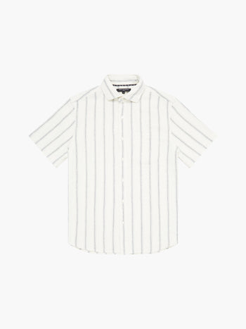 Textured Stripe Short Sleeve Shirt
