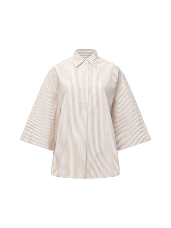 Rhodes Poplin Stripe Popover Shirt