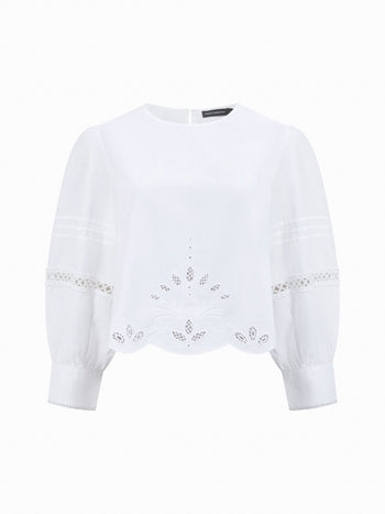 Broderie Border Top