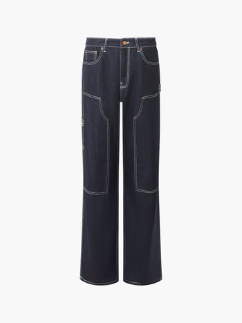 Denver Denim Contrasting Stitch Relaxed Jeans