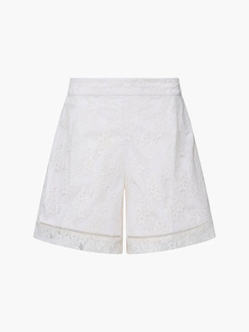 Zoe Lace Cream High Waisted Shorts