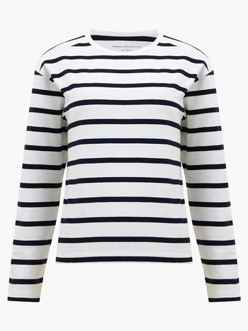 Rallie Stripe Slash Neck Top
