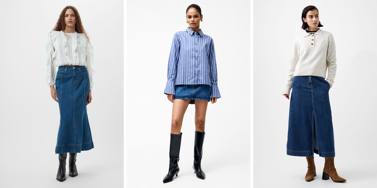How to Style Denim Skirts