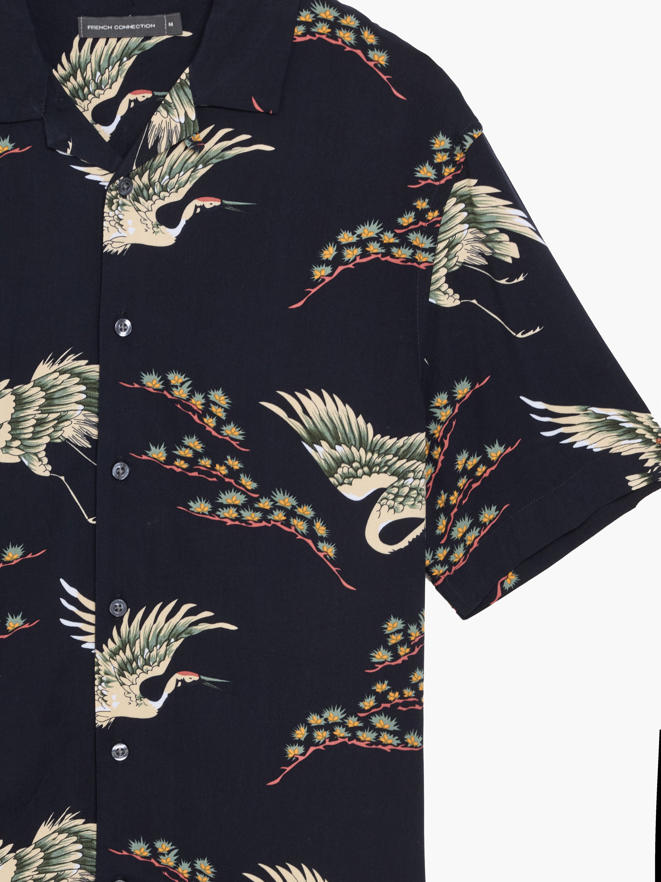 Bird Viscose Revere Short Sleeve Shirt