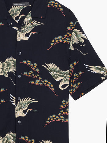 Bird Viscose Revere Short Sleeve Shirt