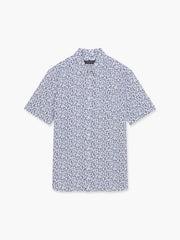 Linen Leaf Short Sleeve Shirt