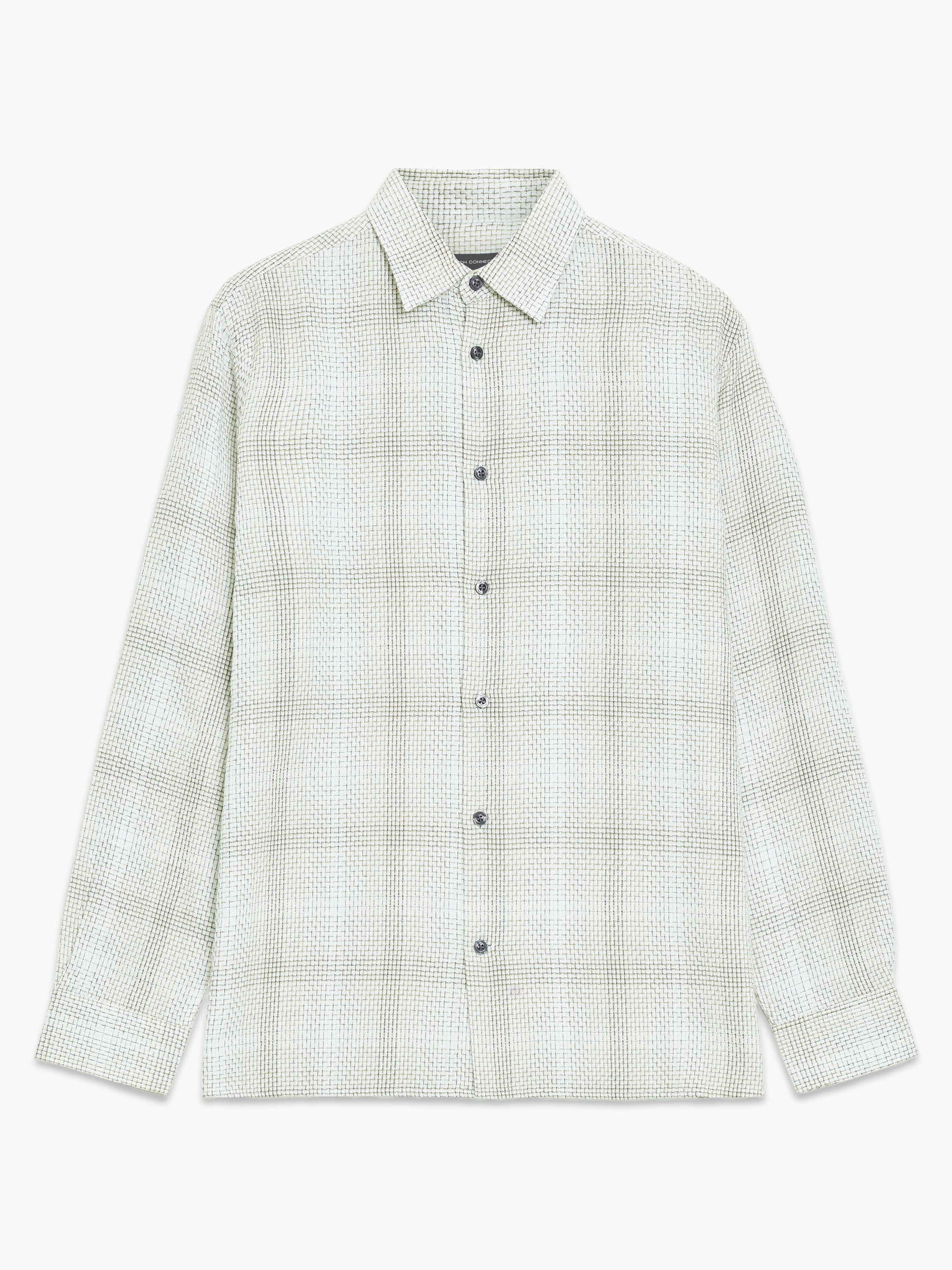 Barrow Dobby Textured Check Long Sleeve Shirt