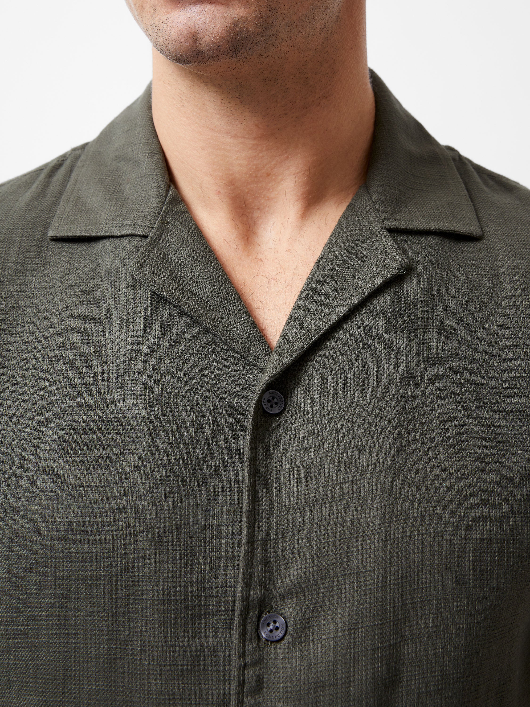 Short Sleeve Matty Weave Revere Shirt