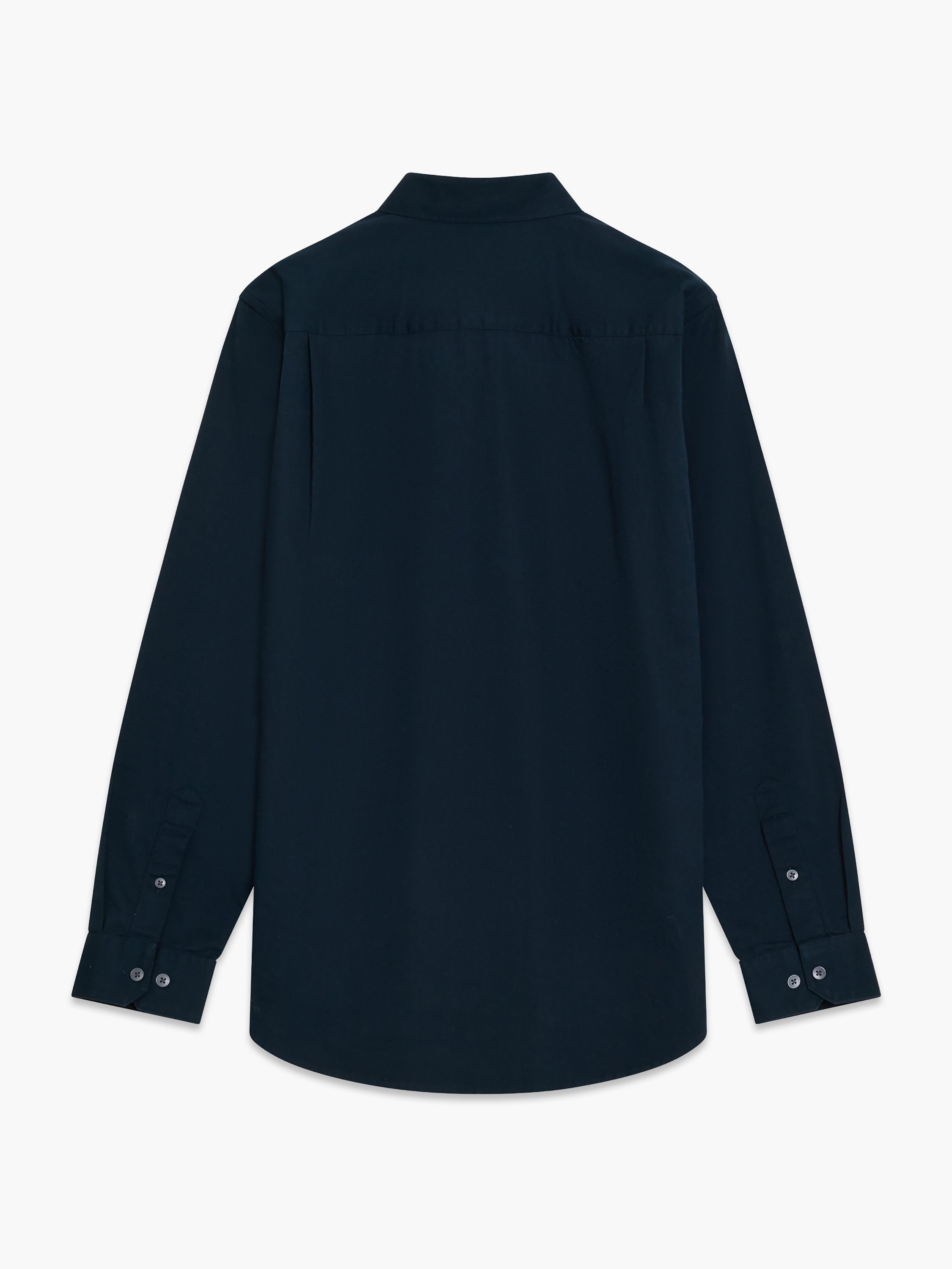 Long Sleeve Twill Navy Blue Oxford Shirt