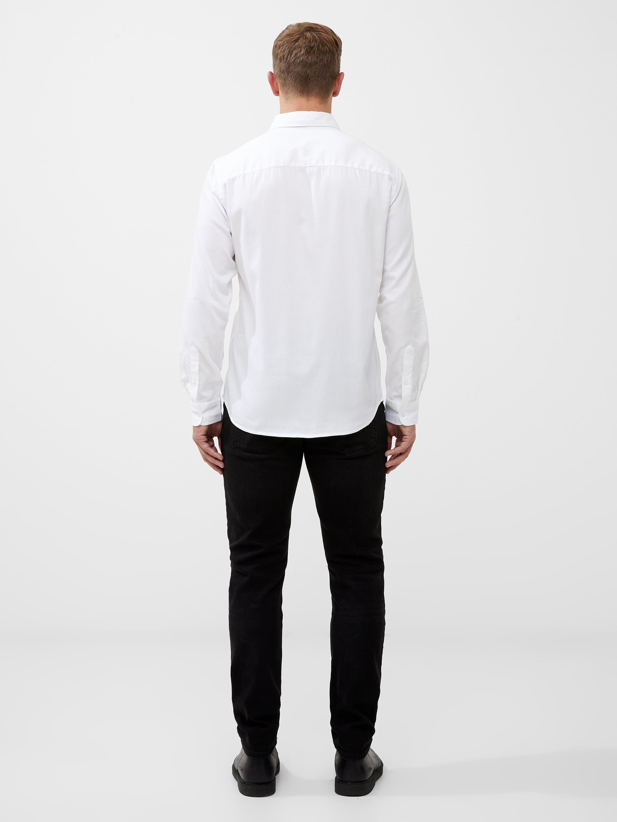 Long Sleeve Dobby Texture Shirt