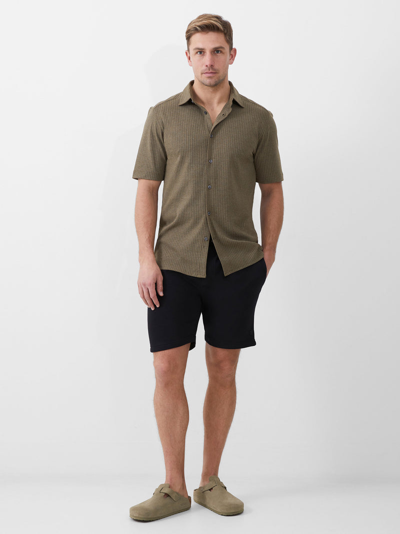 Ladder Texture Jersey Shirt