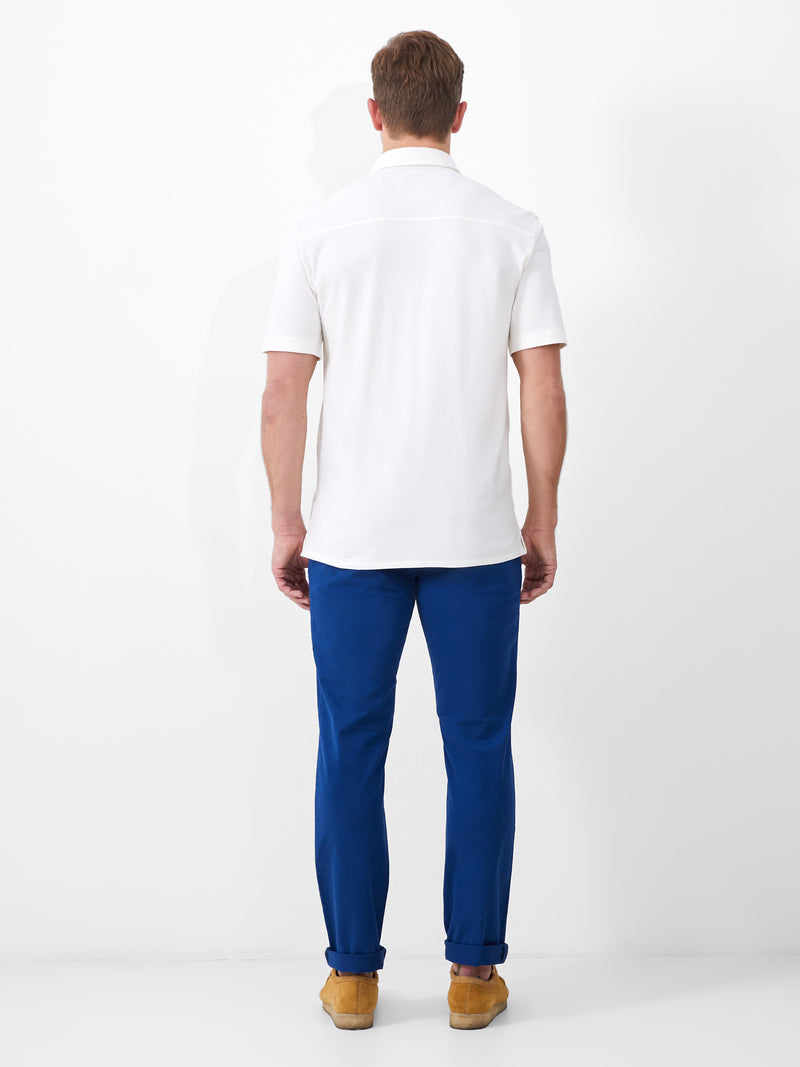 Stripe Texture Jersey Short Sleeve Shirt