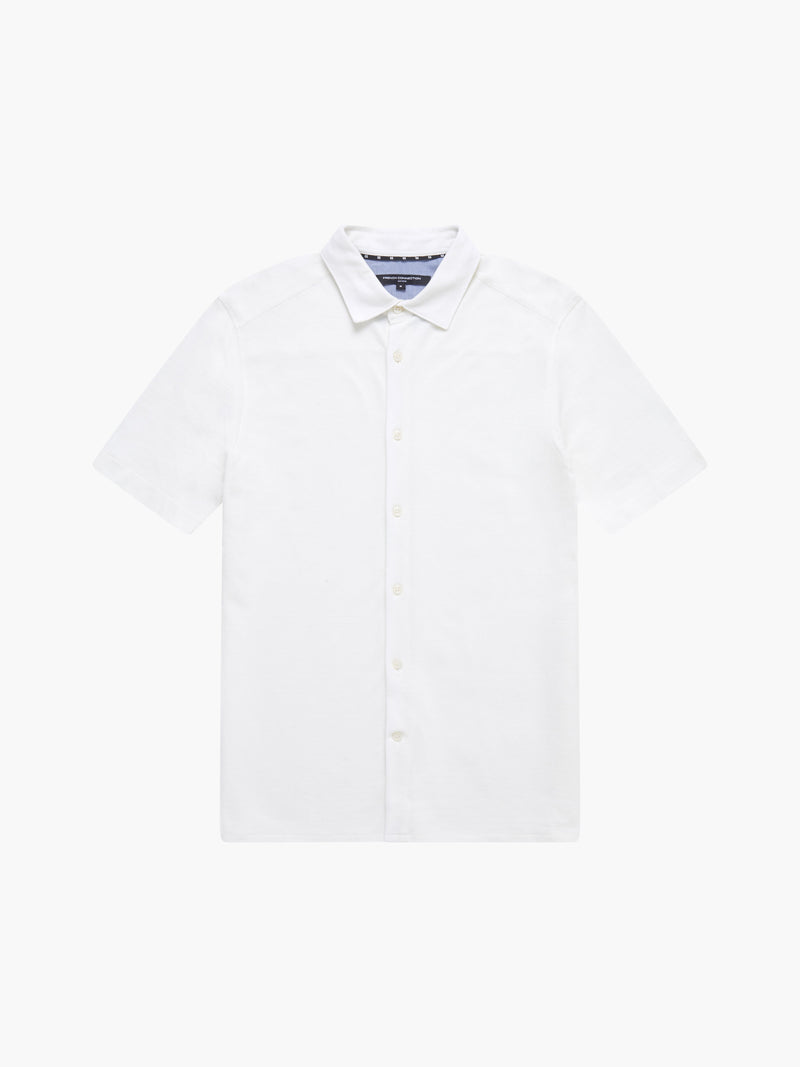 Stripe Texture Jersey Short Sleeve Shirt