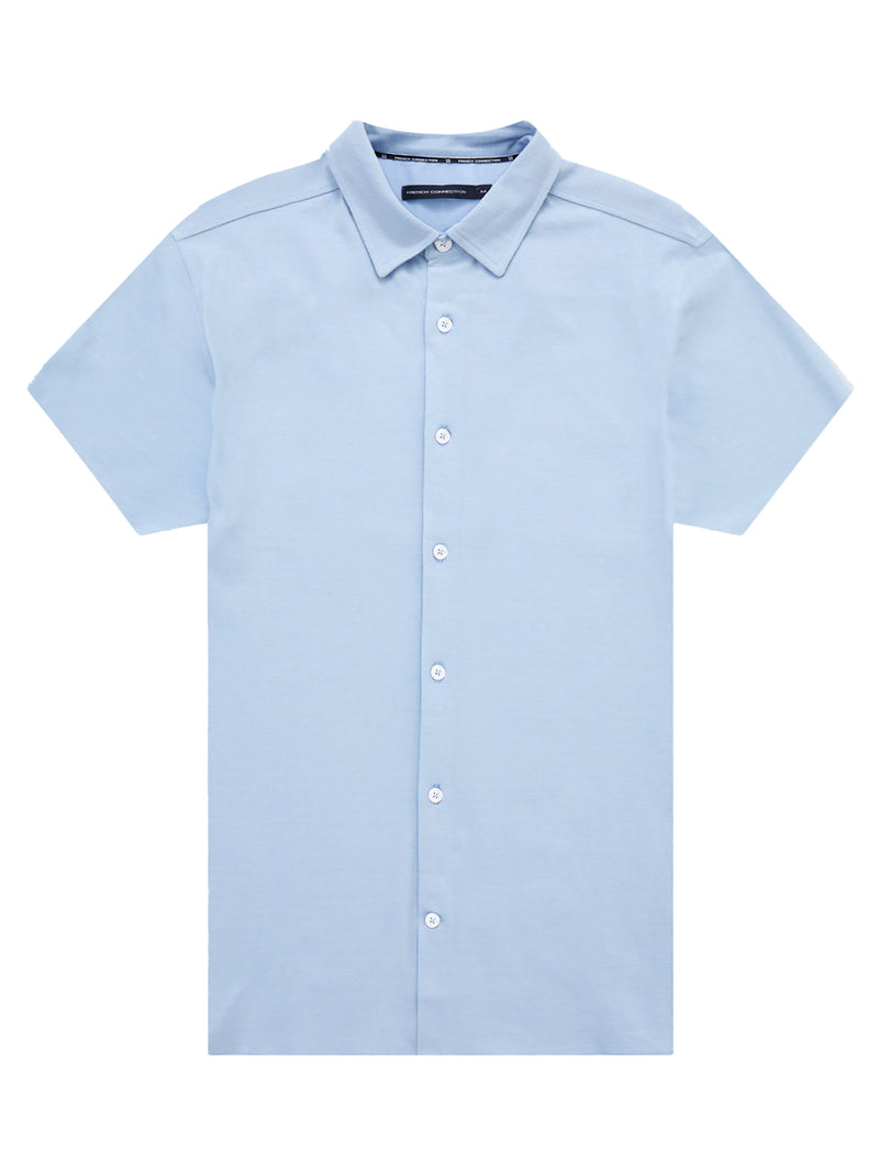 Stripe Texture Jersey Short Sleeve Shirt