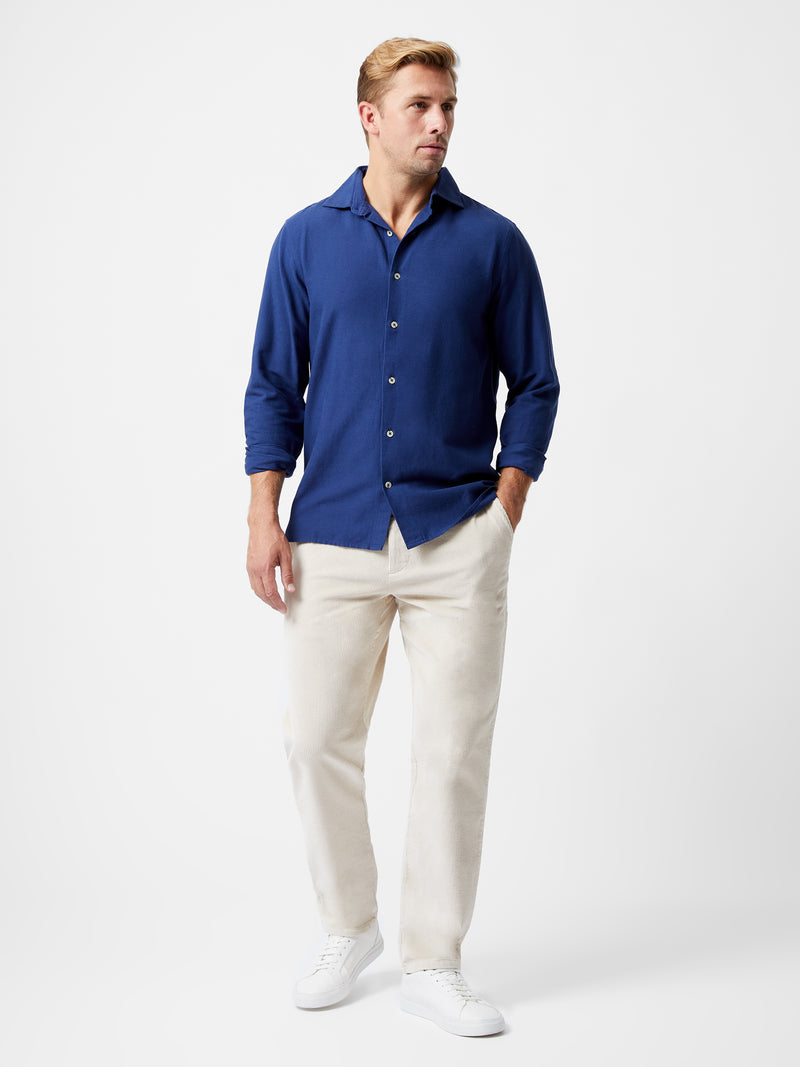 Long Sleeve Linen Blend Shirt