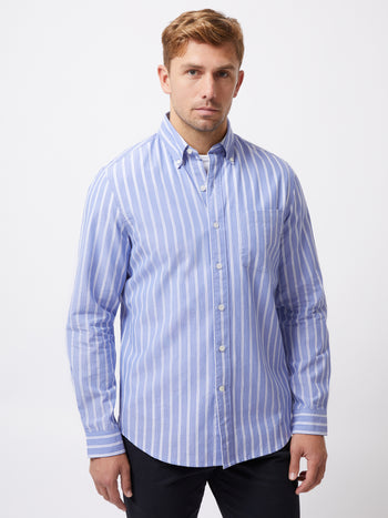 Stripe Long Sleeve Pocket Shirt