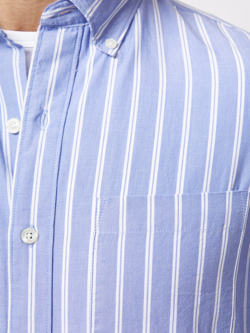 Stripe Long Sleeve Pocket Shirt