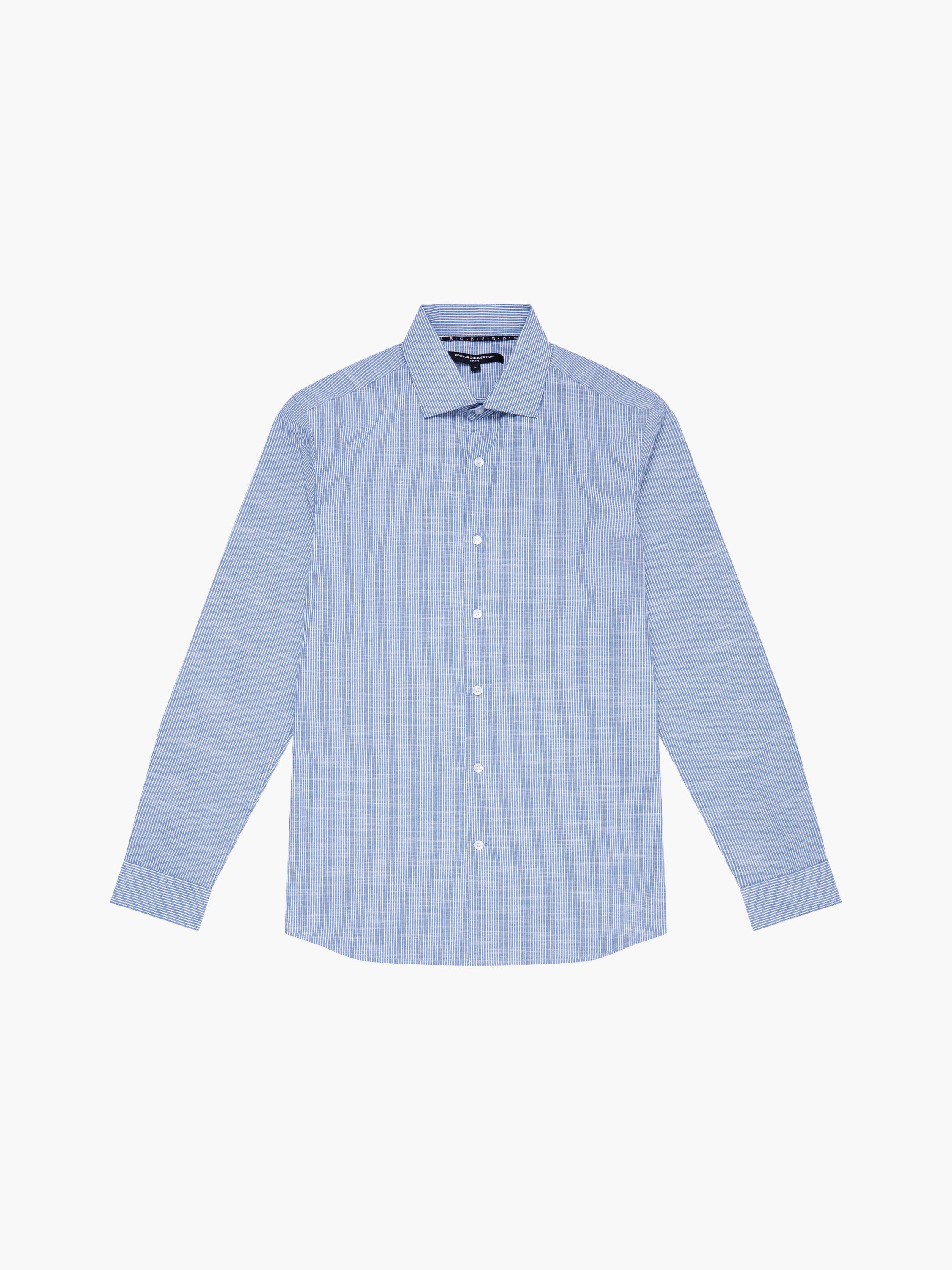 Slim Fit Cutaway Collar Stripe Shirt