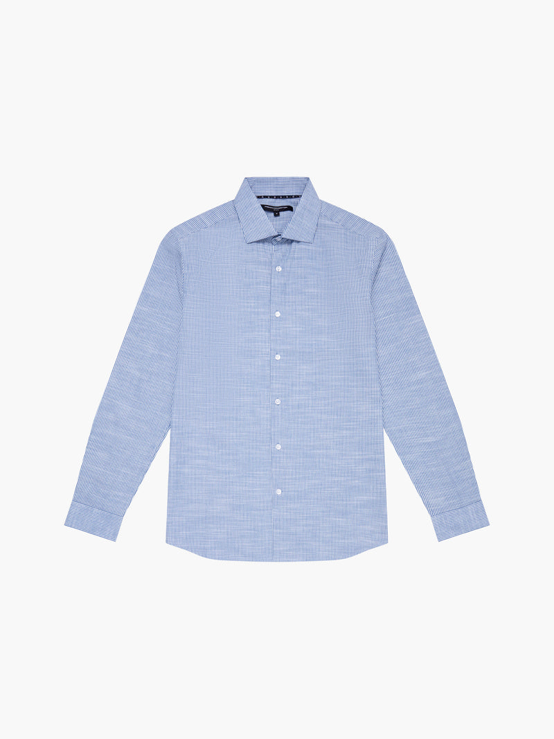 Slim Fit Cutaway Collar Stripe Shirt