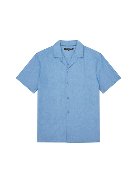 Chambray Denim Revere Short Sleeve Shirt
