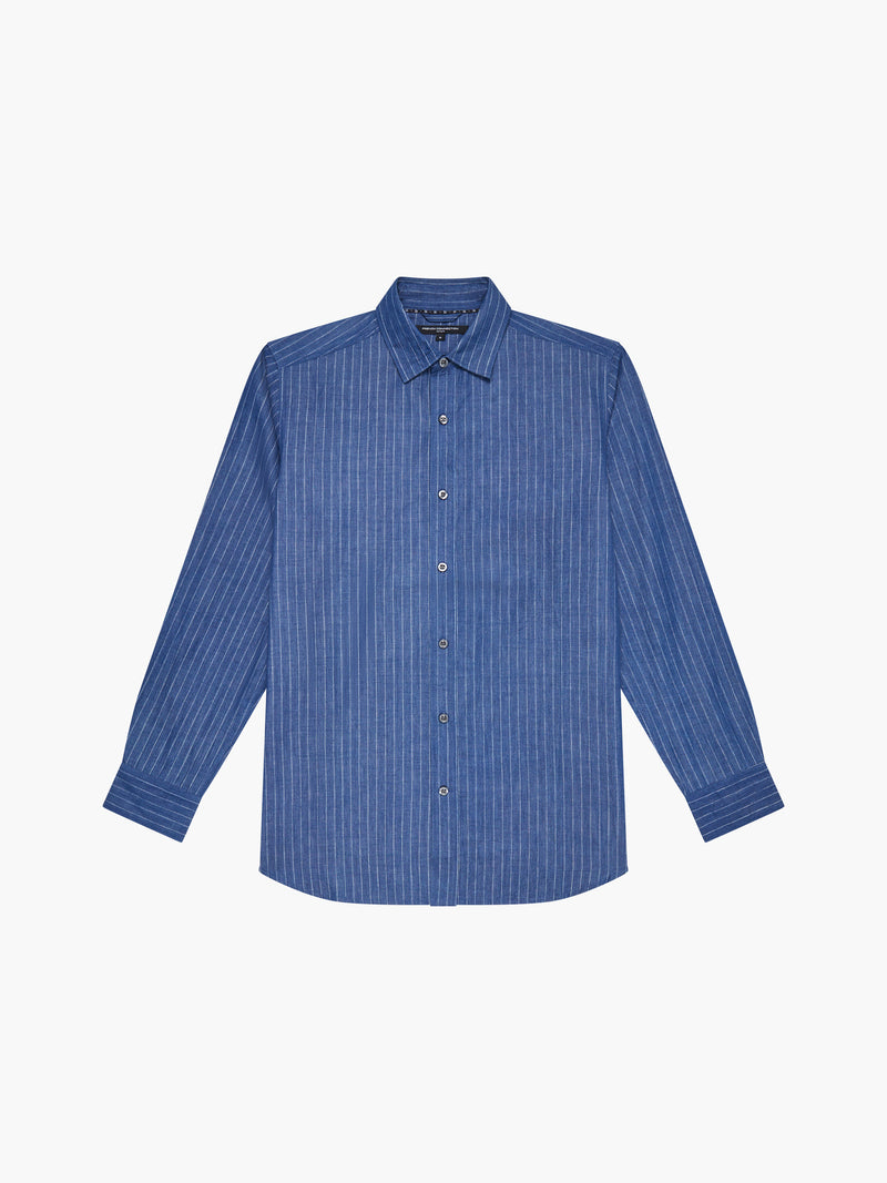 Chambray Stripe Long Sleeve Shirt