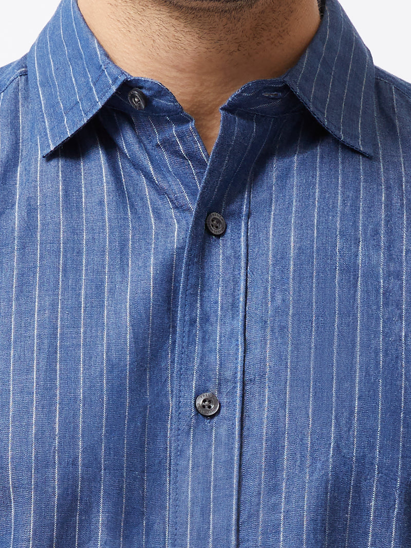 Chambray Stripe Long Sleeve Shirt