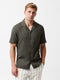 Short Sleeve Matty Weave Revere Shirt
