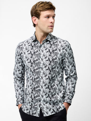 Paisley Print Long Sleeve Shirt