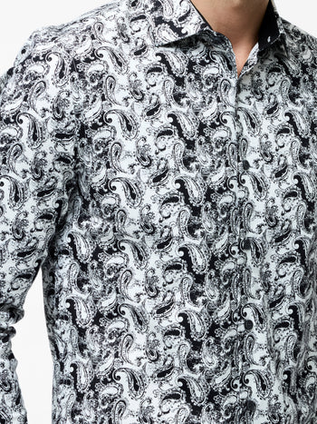 Paisley Print Long Sleeve Shirt