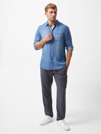 Long Sleeve Denim Lyocell Shirt