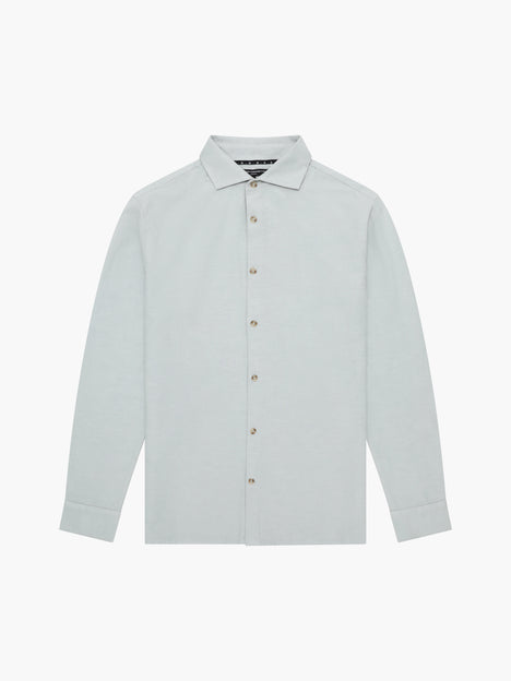 Long Sleeve Linen Blend Shirt