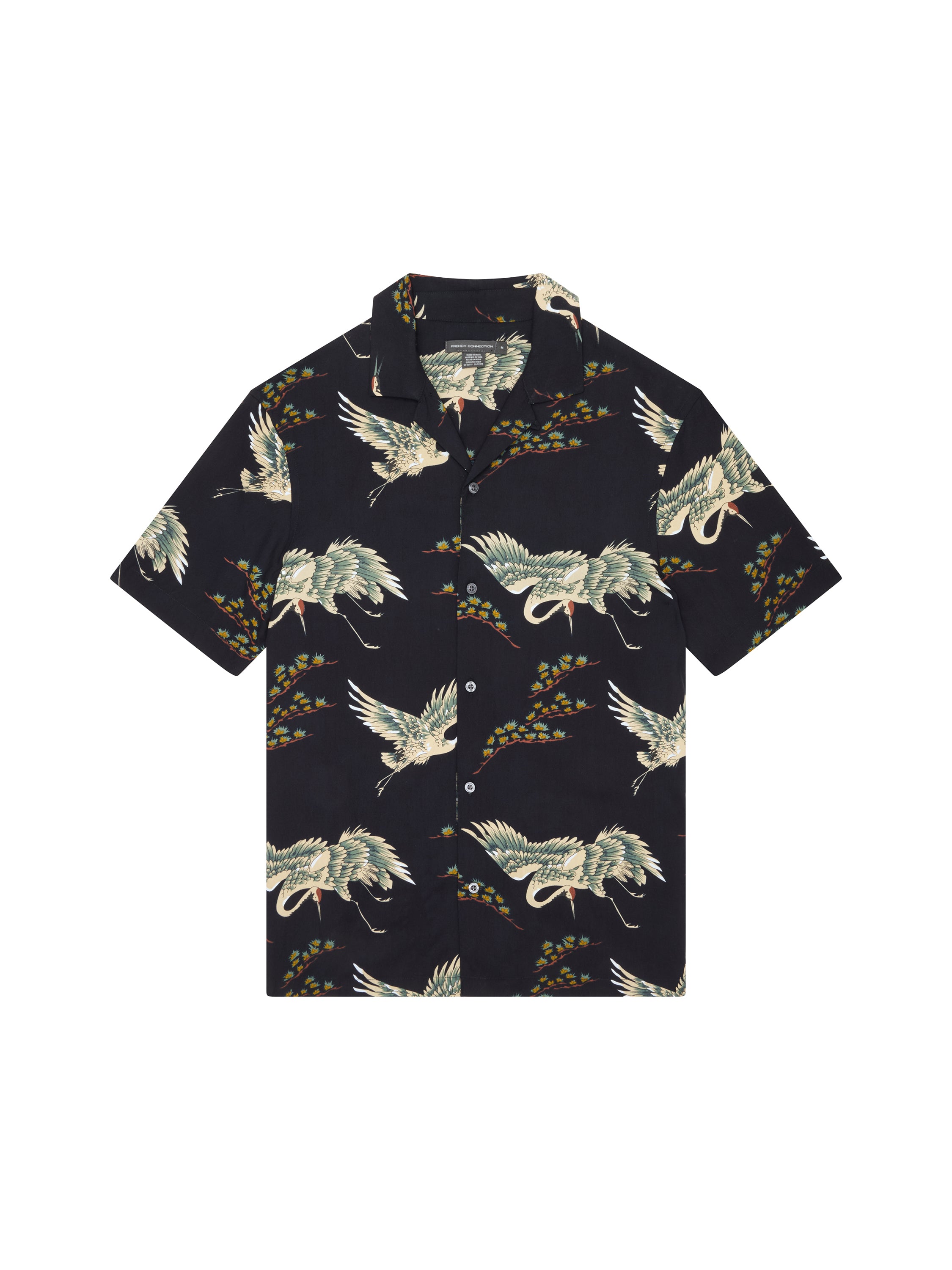 Bird Viscose Revere Short Sleeve Shirt