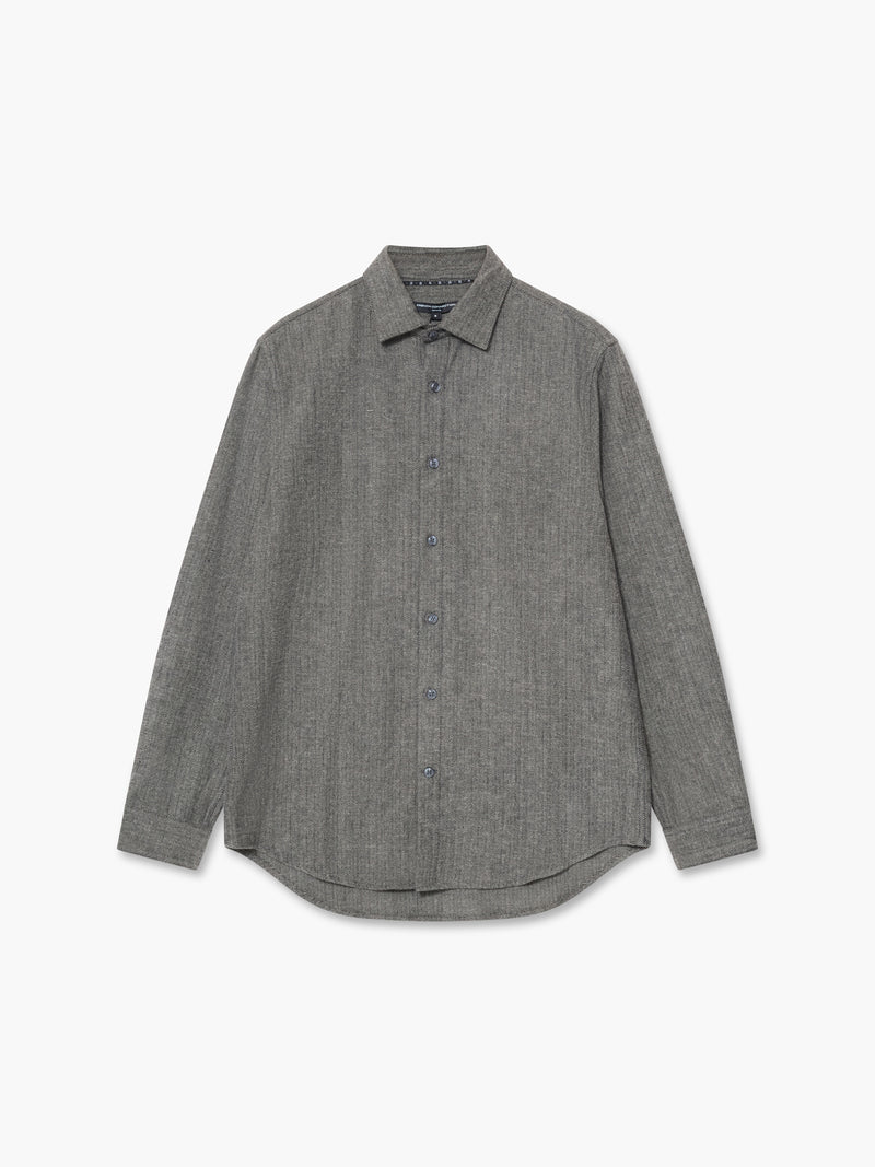 Herringbone Long Sleeve Regular Fit Shirt