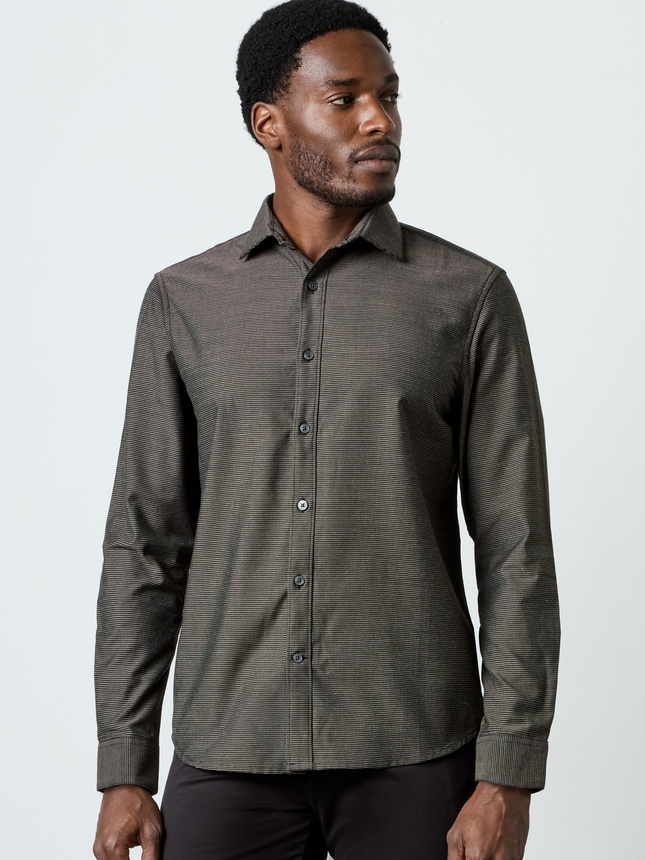 Long Sleeve Regular Fit Cut Away Shirt