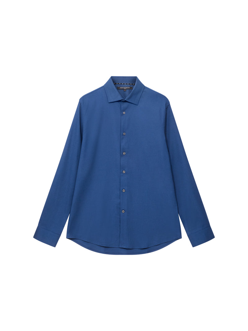 Slim Fit Wool Blend Long Sleeve Shirt