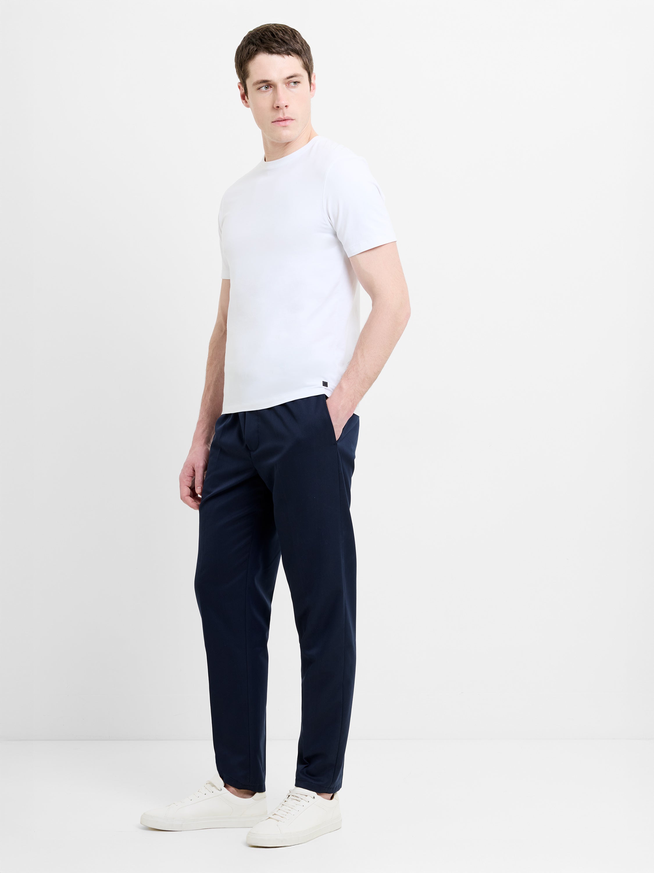 Comfort Navy Drawstring Chinos
