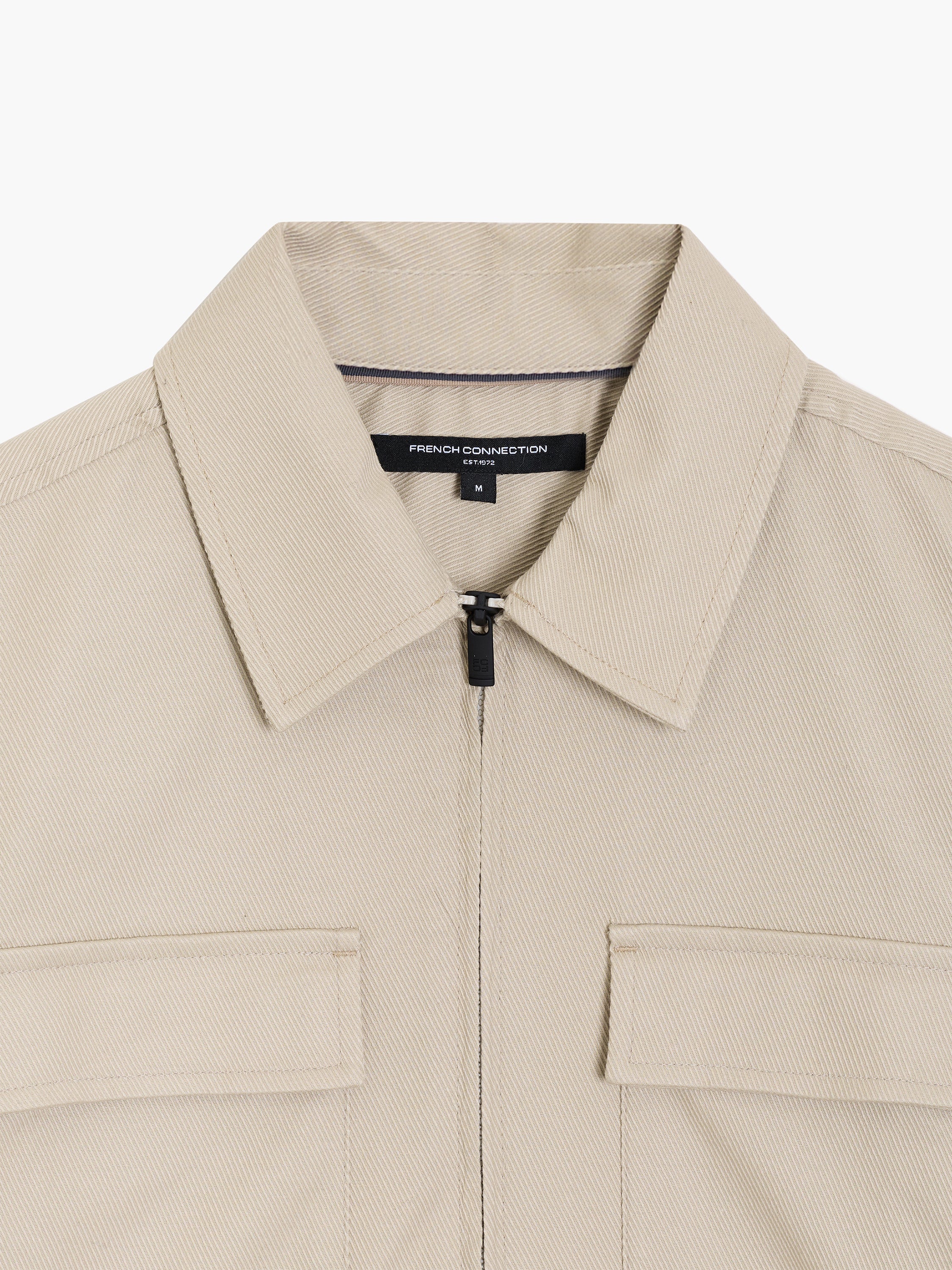 Zip Through Stone Cavalry Jacket