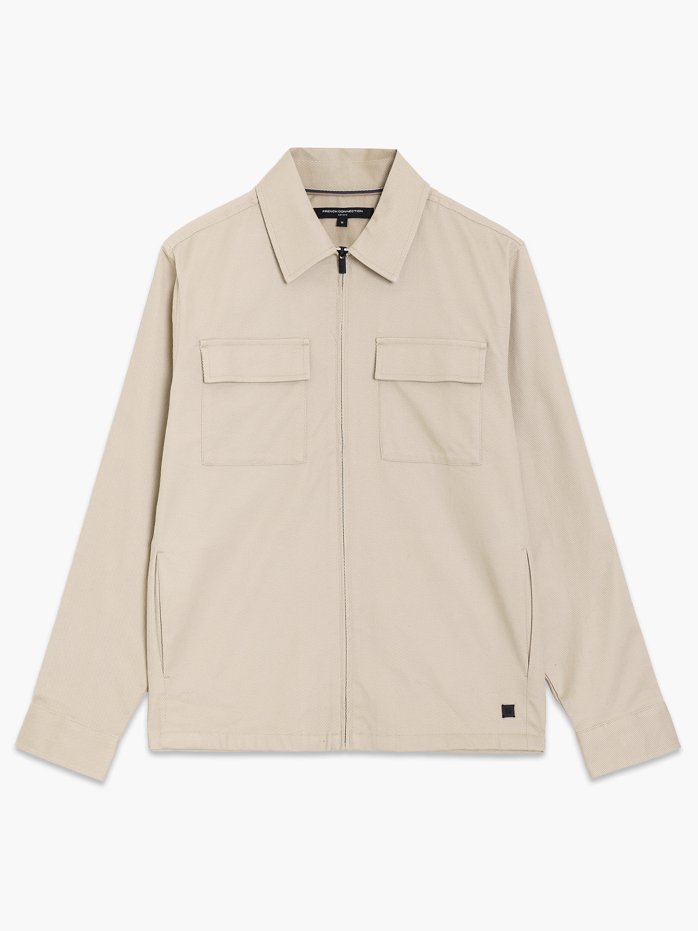 Zip Through Stone Cavalry Jacket