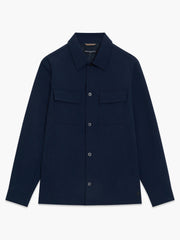 Button Through Navy Blue Utility Jacket