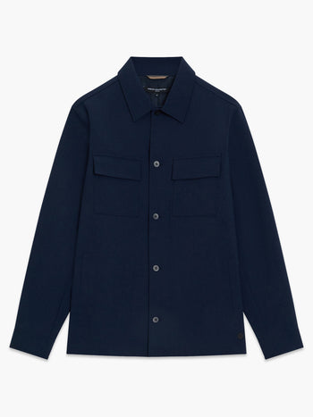 Button Through Navy Blue Utility Jacket