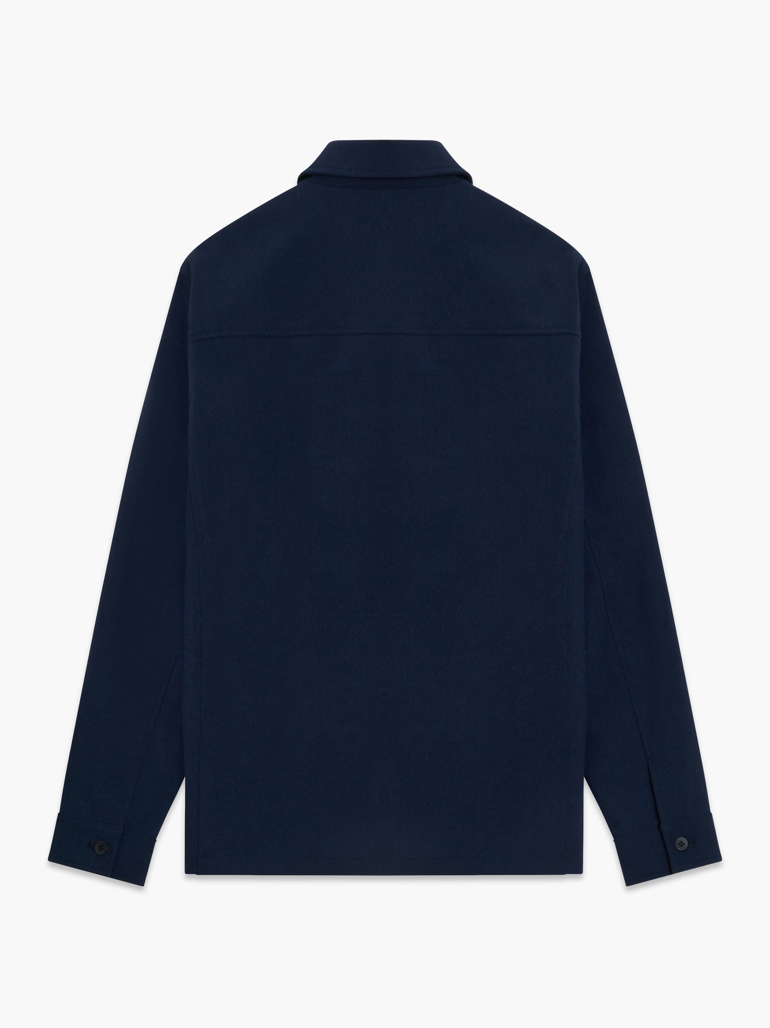 Button Through Navy Blue Utility Jacket