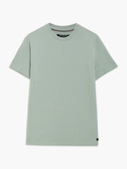 Short Sleeve Micro Seersucker Green Stripe T-Shirt