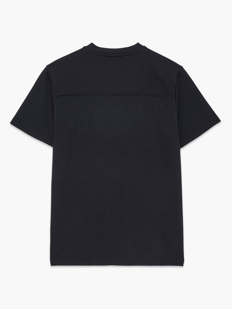 Short Sleeve Black Waffle Jersey T-Shirt