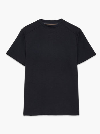 Short Sleeve Black Waffle Jersey T-Shirt