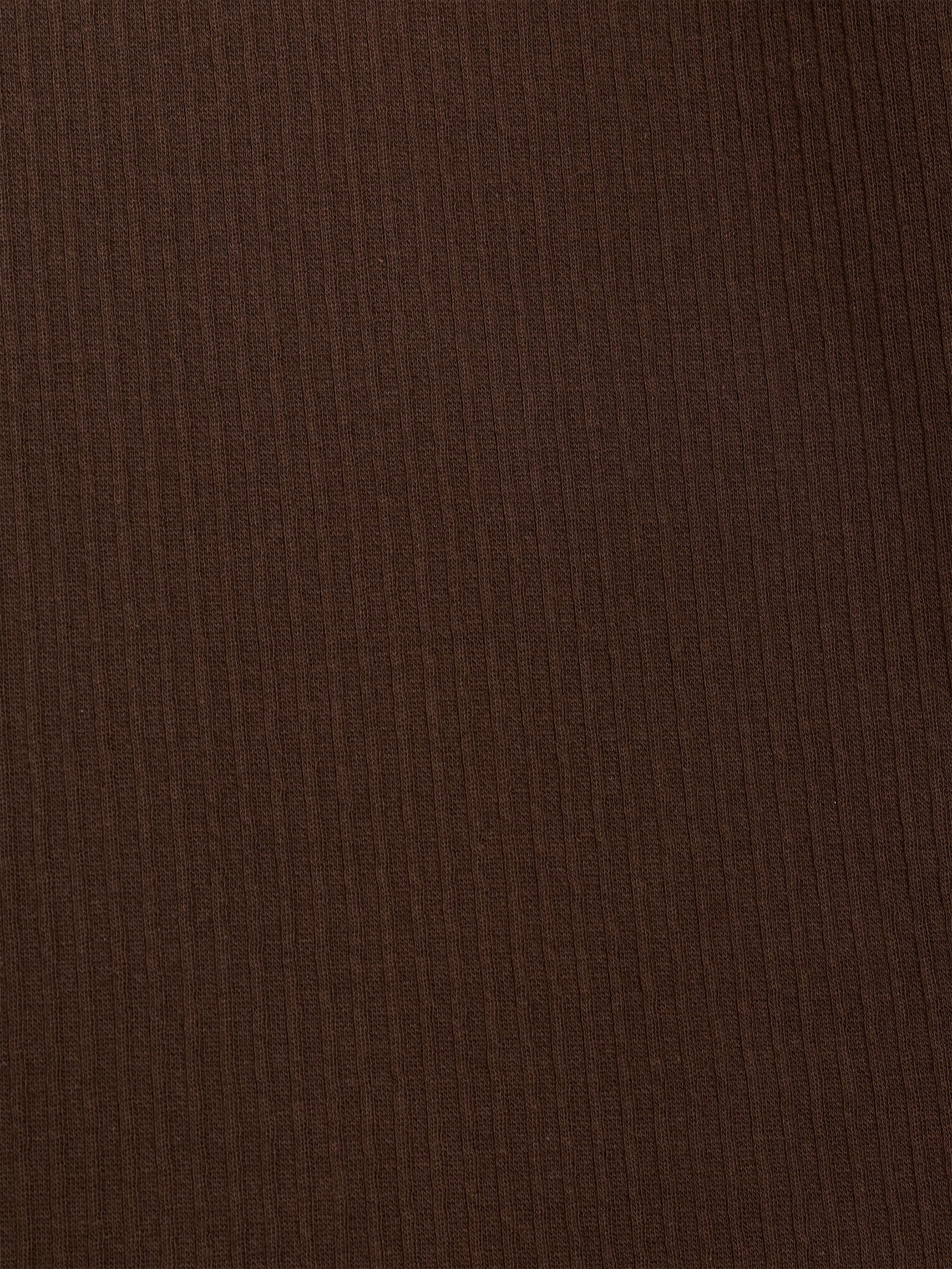 Short Sleeve Brown Vertical Textured Stripe Polo Shirt