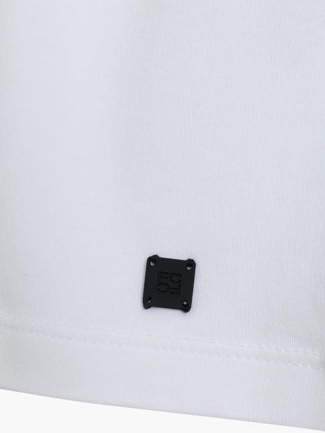 Short Sleeve Tipped Collar White Polo Shirt