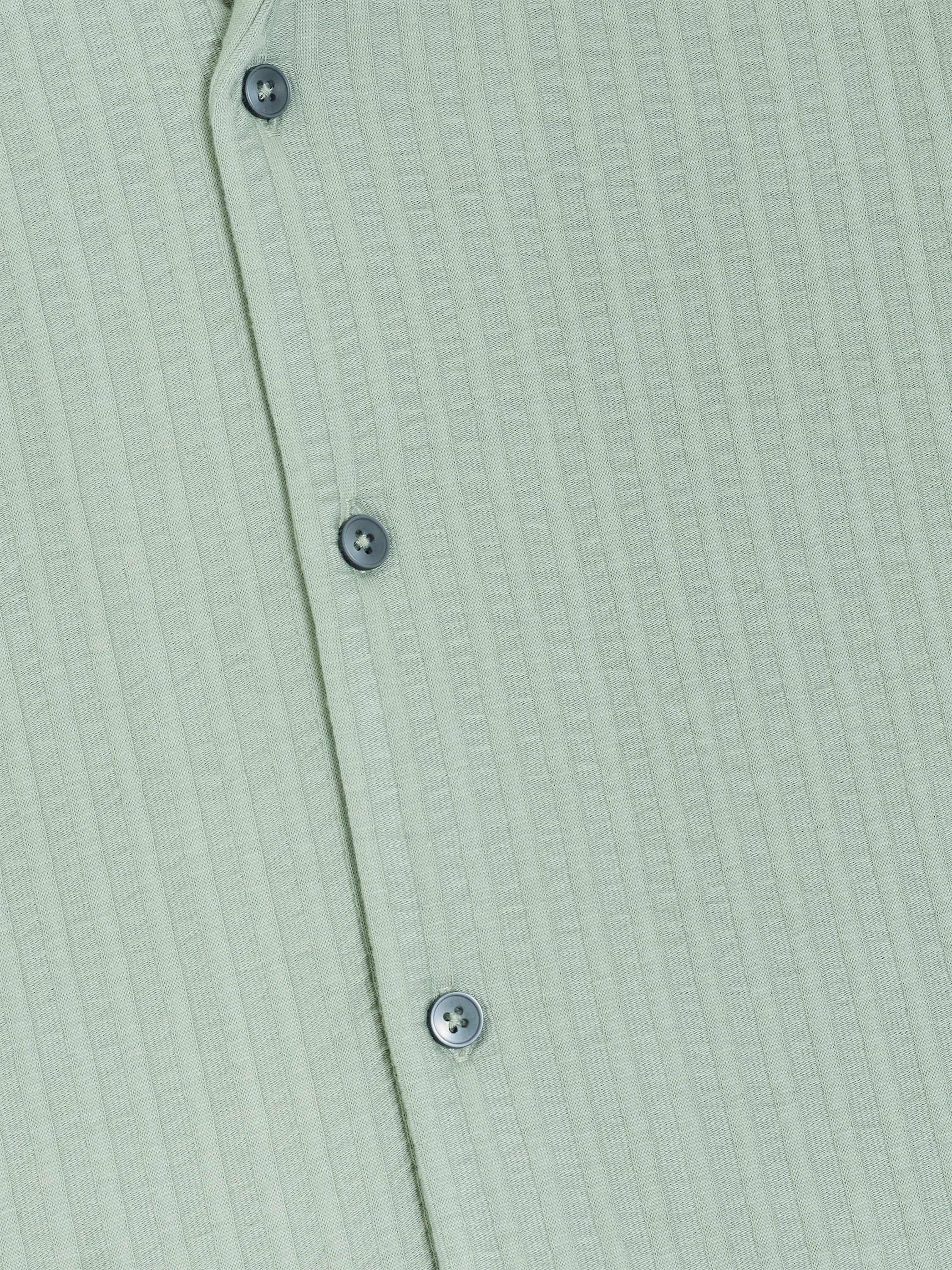Short Sleeve Seersucker Green Striped Holiday Shirt