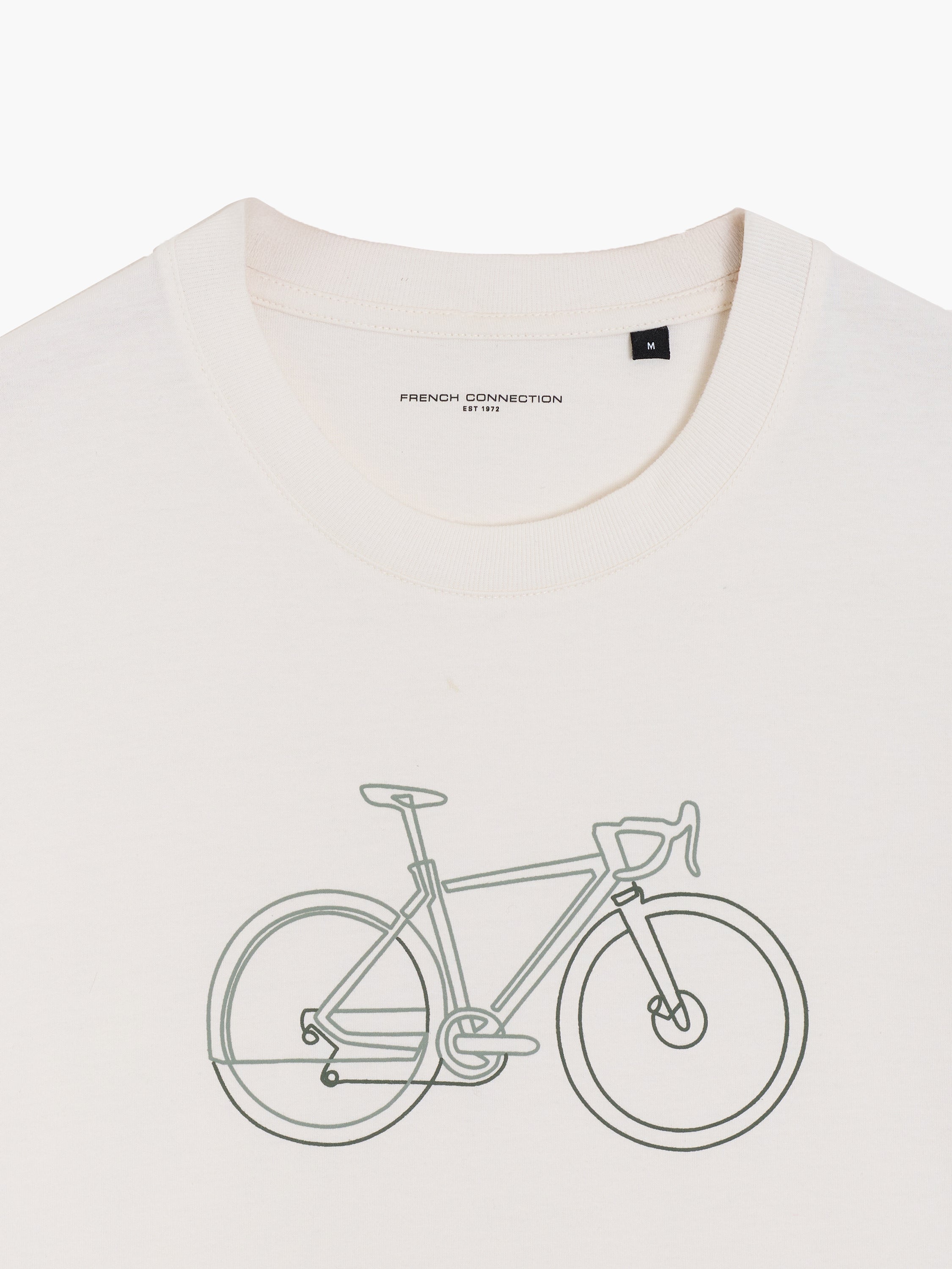 Organic Cotton Bike Graphic White T-Shirt