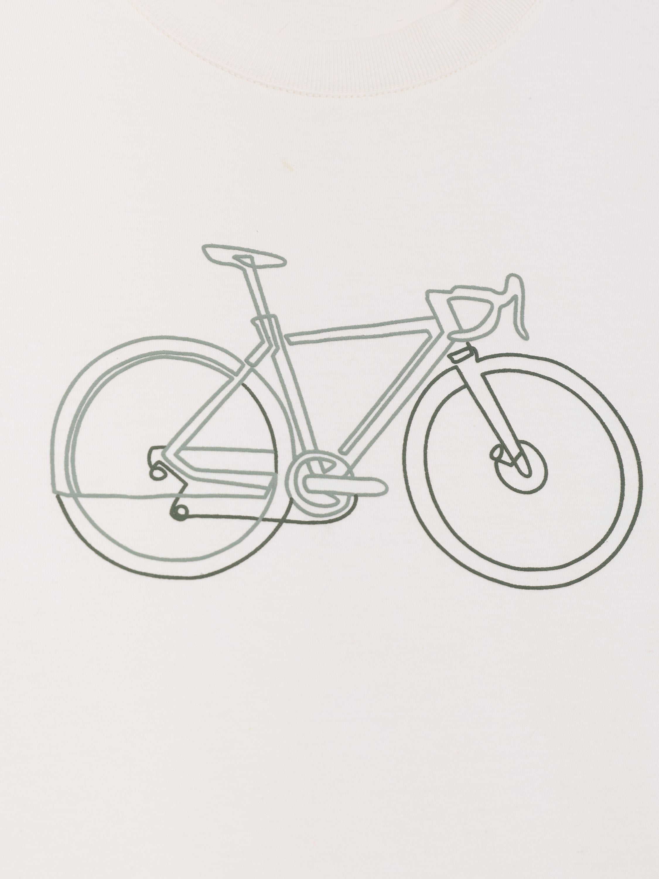 Organic Cotton Bike Graphic White T-Shirt