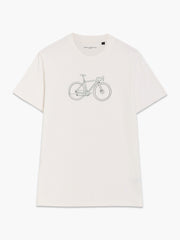 Organic Cotton Bike Graphic White T-Shirt